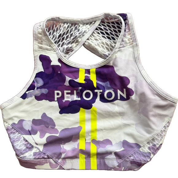 Peloton Camo High Neck Sports Bra • Sz L - Picture 1 of 4